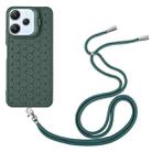 For Xiaomi Redmi 12 4G Honeycomb Radiating Holder TPU Phone Case with Lanyard(Green) - 3