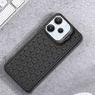 For Xiaomi Redmi 12 4G Honeycomb Radiating Holder TPU Phone Case with Lanyard(Black) - 2