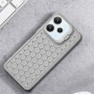 For Xiaomi Redmi 12 4G Honeycomb Radiating Holder TPU Phone Case with Lanyard(Grey) - 2