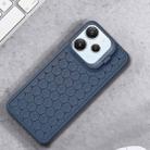 For Xiaomi Redmi 12 4G Honeycomb Radiating Holder TPU Phone Case with Lanyard(Blue) - 2