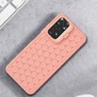 For Xiaomi Redmi Note 12 Pro 4G Honeycomb Radiating Holder TPU Phone Case with Lanyard(Pink) - 2