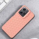 For Xiaomi Redmi Note 12 4G Global Honeycomb Radiating Holder TPU Phone Case with Lanyard(Pink) - 2