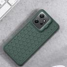 For Xiaomi Redmi Note 12 4G Global Honeycomb Radiating Holder TPU Phone Case with Lanyard(Green) - 2