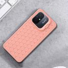 For Xiaomi Redmi 12C Honeycomb Radiating Holder TPU Phone Case with Lanyard(Pink) - 2