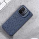 For Xiaomi Redmi 12C Honeycomb Radiating Holder TPU Phone Case with Lanyard(Blue) - 2