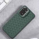 For Xiaomi Redmi Note 11 Global Honeycomb Radiating Holder TPU Phone Case with Lanyard(Green) - 2