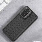 For Xiaomi Redmi Note 11 Global Honeycomb Radiating Holder TPU Phone Case with Lanyard(Black) - 2