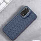 For Xiaomi Redmi Note 11 Global Honeycomb Radiating Holder TPU Phone Case with Lanyard(Blue) - 2