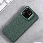 For Xiaomi Redmi 10C Honeycomb Radiating Holder TPU Phone Case with Lanyard(Green) - 2