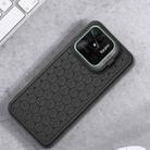 For Xiaomi Redmi 10C Honeycomb Radiating Holder TPU Phone Case with Lanyard(Black) - 2