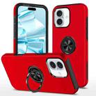 For iPhone 16 Magnetic Ring Holder Phone Case(Red) - 1