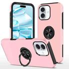 For iPhone 16 Magnetic Ring Holder Phone Case(Rose Gold) - 1