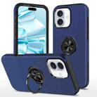 For iPhone 16 Plus Magnetic Ring Holder Phone Case(Navy Blue) - 2