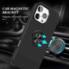 For iPhone 16 Plus Magnetic Ring Holder Phone Case(Black) - 2