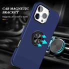 For iPhone 15 Magnetic Ring Holder Phone Case(Navy Blue) - 2