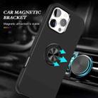 For iPhone 15 Plus Magnetic Ring Holder Phone Case(Black) - 2