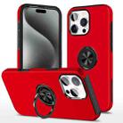 For iPhone 15 Pro Magnetic Ring Holder Phone Case(Red) - 1