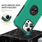 For iPhone 15 Pro Magnetic Ring Holder Phone Case(Dark Green) - 3