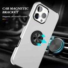 For iPhone 15 Pro Max Magnetic Ring Holder Phone Case(Silver) - 2