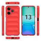 For Xiaomi Redmi 13 4G Global Magic Shield TPU + Flannel Phone Case(Red) - 3