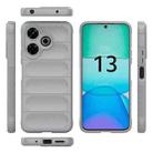 For Xiaomi Redmi 13 4G Global Magic Shield TPU + Flannel Phone Case(Grey) - 3