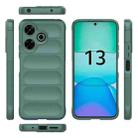 For Redmi 13 4G Global Magic Shield TPU + Flannel Phone Case(Dark Green) - 3