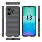 For Redmi 13 4G Global Magic Shield TPU + Flannel Phone Case(Dark Grey) - 3