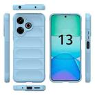 For Xiaomi Redmi 13 4G Global Magic Shield TPU + Flannel Phone Case(Light Blue) - 3