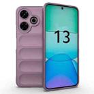 For Redmi 13 4G Global Magic Shield TPU + Flannel Phone Case(Purple) - 1