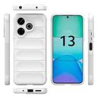 For Redmi 13 4G Global Magic Shield TPU + Flannel Phone Case(White) - 3