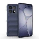 For Redmi K70 Ultra Global Magic Shield TPU + Flannel Phone Case(Dark Blue) - 1
