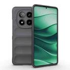 For Redmi Note 14 Pro 5G Magic Shield TPU + Flannel Phone Case(Dark Grey) - 1
