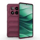 For Redmi Note 14 Pro 5G Magic Shield TPU + Flannel Phone Case(Wine Red) - 1