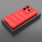 For Redmi Note 14 5G Magic Shield TPU + Flannel Phone Case(Red) - 2