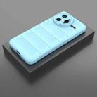 For Redmi K80 Pro 5G Magic Shield TPU + Flannel Phone Case(Light Blue) - 2