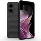 For Redmi A5 4G 171.7mm / Xiaomi Poco C71 Magic Shield TPU + Flannel Phone Case(Black) - 1