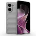 For Redmi A5 4G 171.7mm / Xiaomi Poco C71 Magic Shield TPU + Flannel Phone Case(Grey) - 1