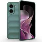 For Redmi A5 4G 171.7mm / Xiaomi Poco C71 Magic Shield TPU + Flannel Phone Case(Dark Green) - 1