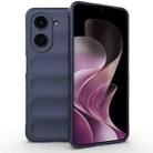 For Redmi A5 4G 171.7mm / Xiaomi Poco C71 Magic Shield TPU + Flannel Phone Case(Dark Blue) - 1