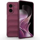 For Redmi A5 4G 171.7mm / Xiaomi Poco C71 Magic Shield TPU + Flannel Phone Case(Wine Red) - 1