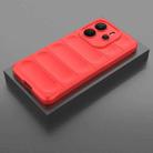 For Redmi Note 14 4G 164.84mm EU Magic Shield TPU + Flannel Phone Case(Red) - 2