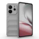 For Redmi Note 14 4G 164.84mm EU Magic Shield TPU + Flannel Phone Case(Grey) - 1