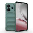 For Redmi Note 14 4G 164.84mm EU Magic Shield TPU + Flannel Phone Case(Dark Green) - 1
