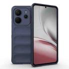 For Redmi Note 14 4G 164.84mm EU Magic Shield TPU + Flannel Phone Case(Dark Blue) - 1
