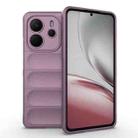 For Redmi Note 14 4G 164.84mm EU Magic Shield TPU + Flannel Phone Case(Purple) - 1