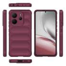 For Redmi Note 14 4G 164.84mm EU Magic Shield TPU + Flannel Phone Case(Wine Red) - 3