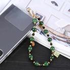 Mobile Phone Anti-lost Auspicious Bead Chain Short Lanyard(Dark Green) - 1