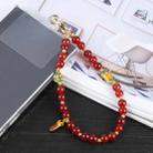 Mobile Phone Anti-lost Auspicious Bead Chain Short Lanyard(Red) - 1