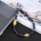 Mobile Phone Anti-lost Auspicious Bead Chain Short Lanyard(Blue) - 1