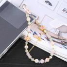 Mobile Phone Anti-lost Auspicious Bead Chain Short Lanyard(Pink Auspicious Star) - 1